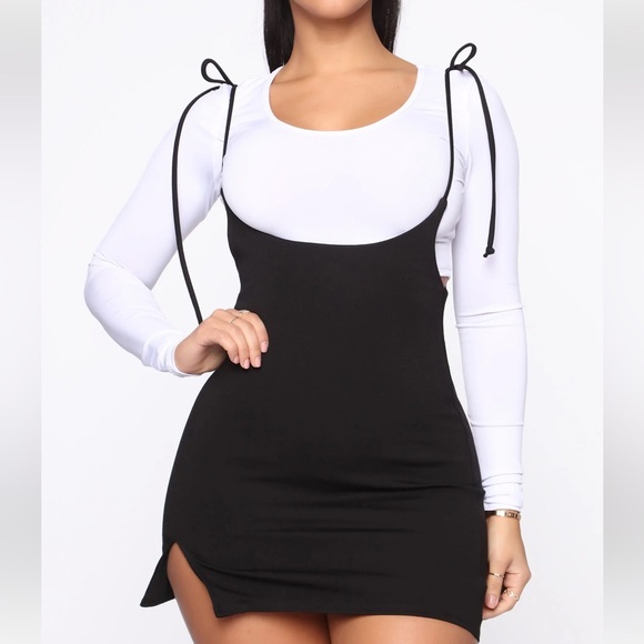 Scoop Neck Body Suit Included with Midi Skirt - Picture 4 of 5